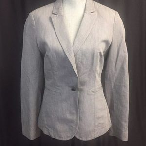 BOSS HUGO BOSS Gray Linen Work Blazer Suit Jacket